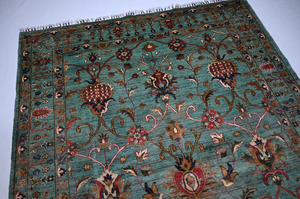 Turquoise Garden  5’7” × 7’8”