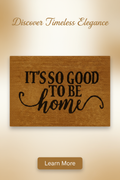 Centered home doormat banner