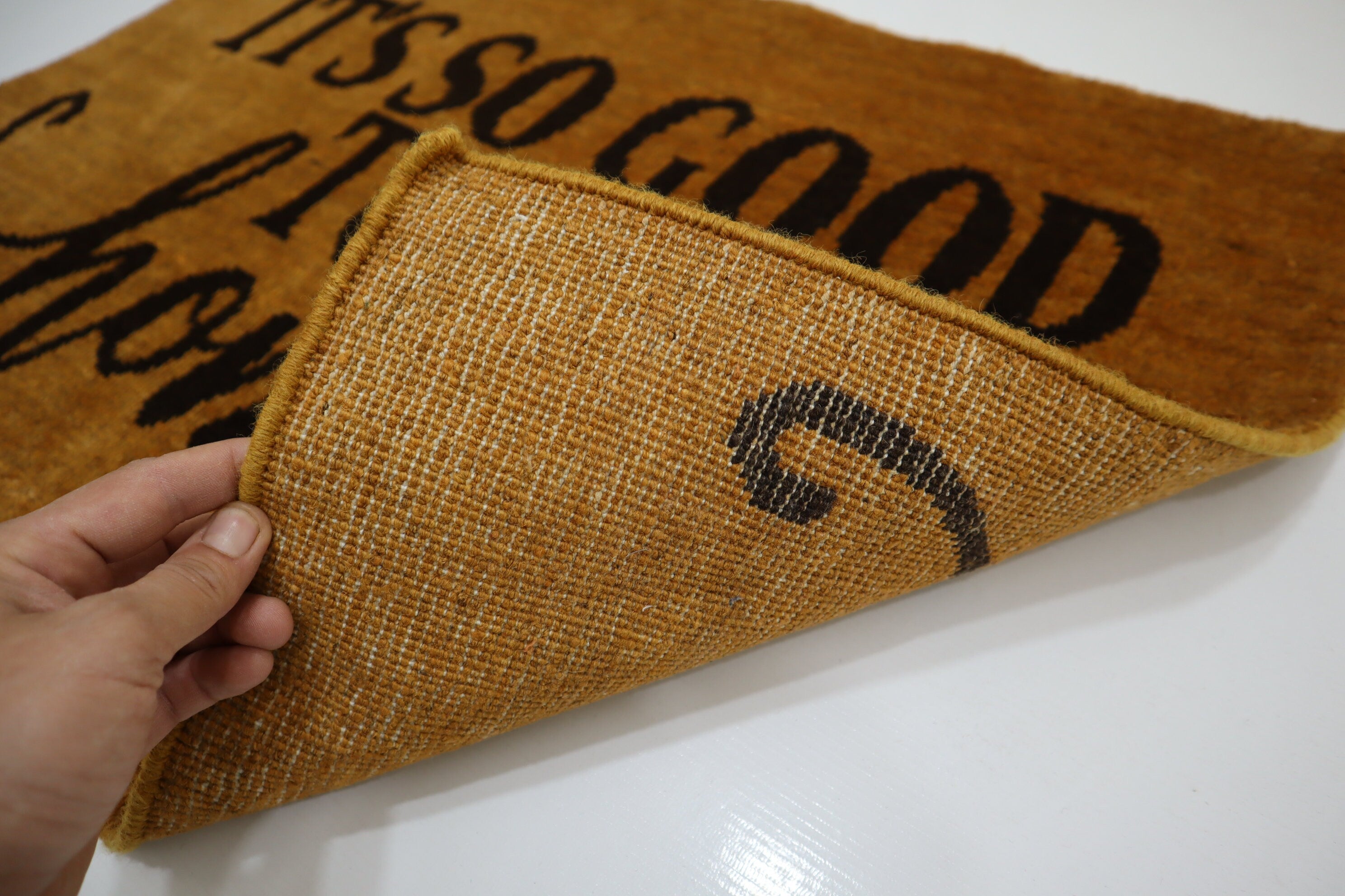 Handmade Afghan Wool Doormat Rug, 2x3 Feet, Natural Dyes, Artisan Crafted