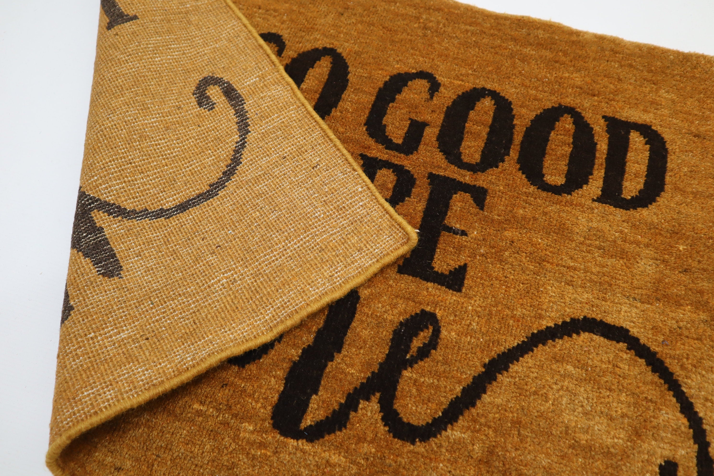 Handmade Afghan Wool Doormat Rug, 2x3 Feet, Natural Dyes, Artisan Crafted