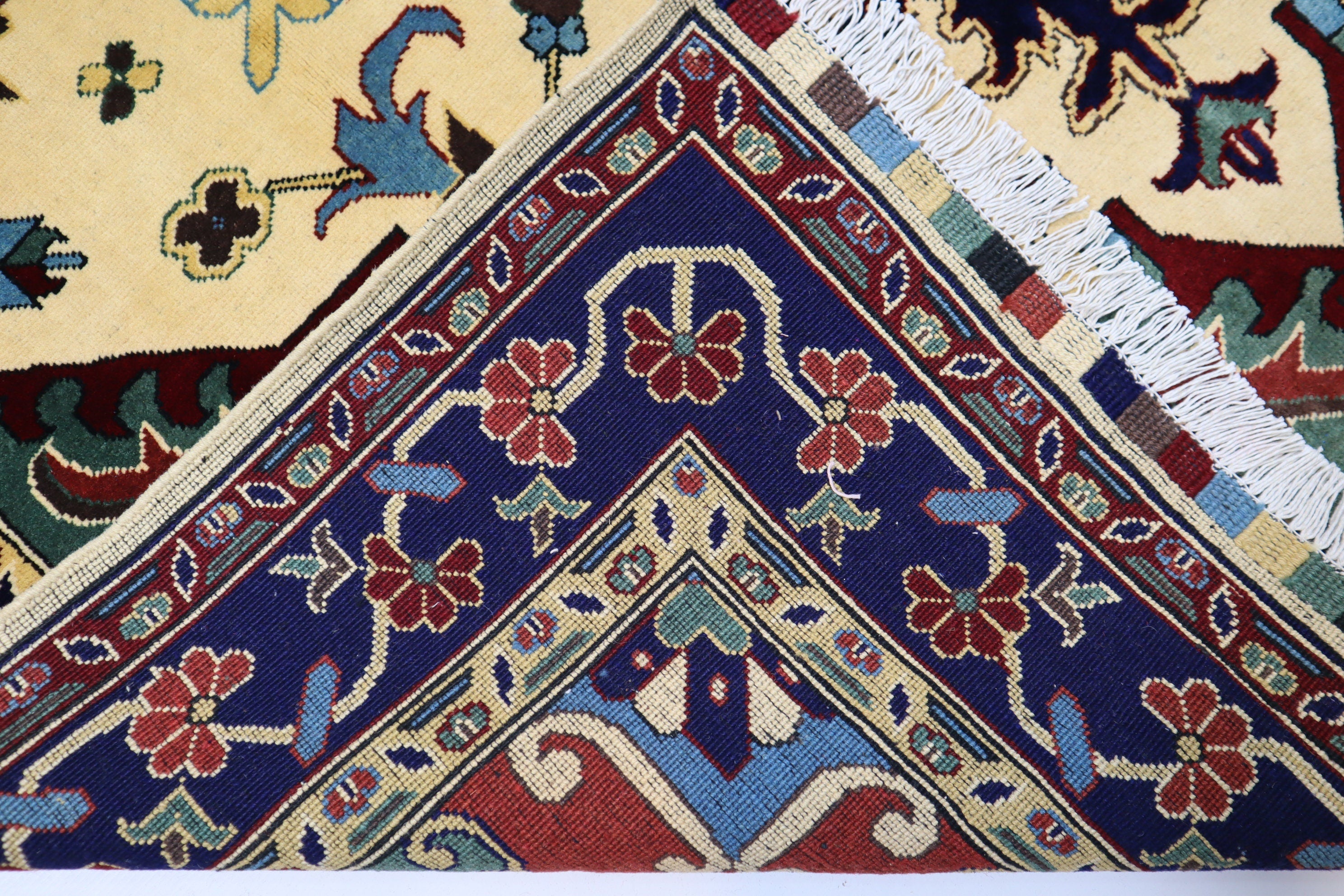 Heriz Wool Area Rug 5'6"x8'1", Handmade Geometric Turkish Afghan Design