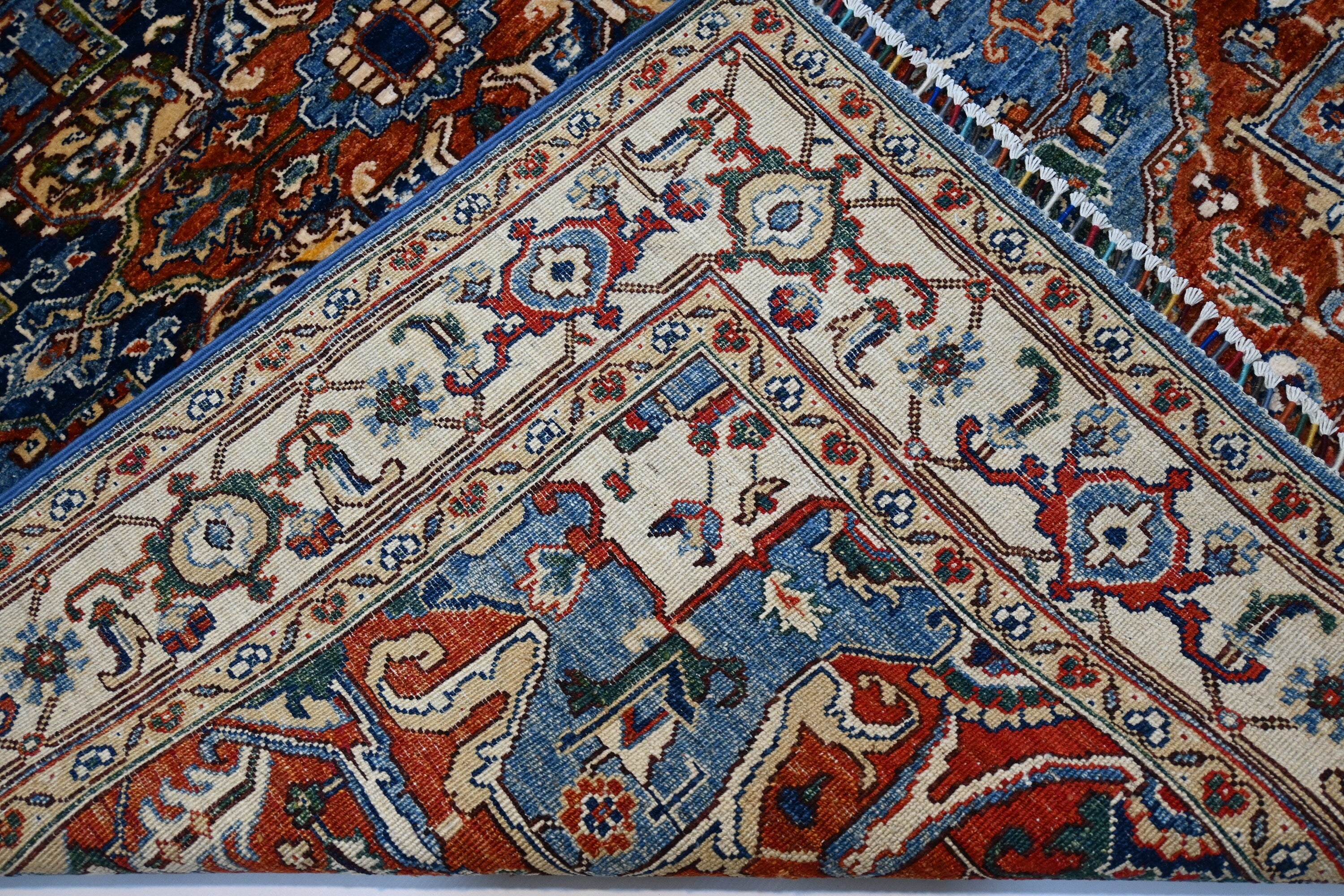 Exquisite 6x8 Afghan Super Fine Turkish Heriz Wool Hand-Knotted Oriental Area Rug