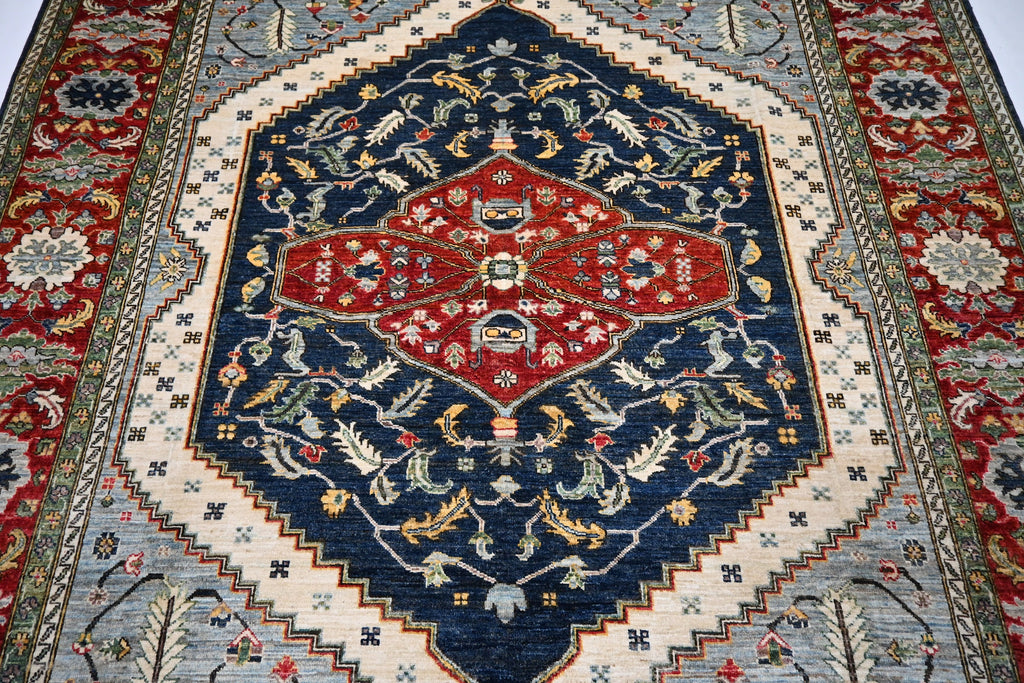 Luxurious 8x10 Afghan Turkish Heriz Wool Oriental Area Rug, Rich Colors