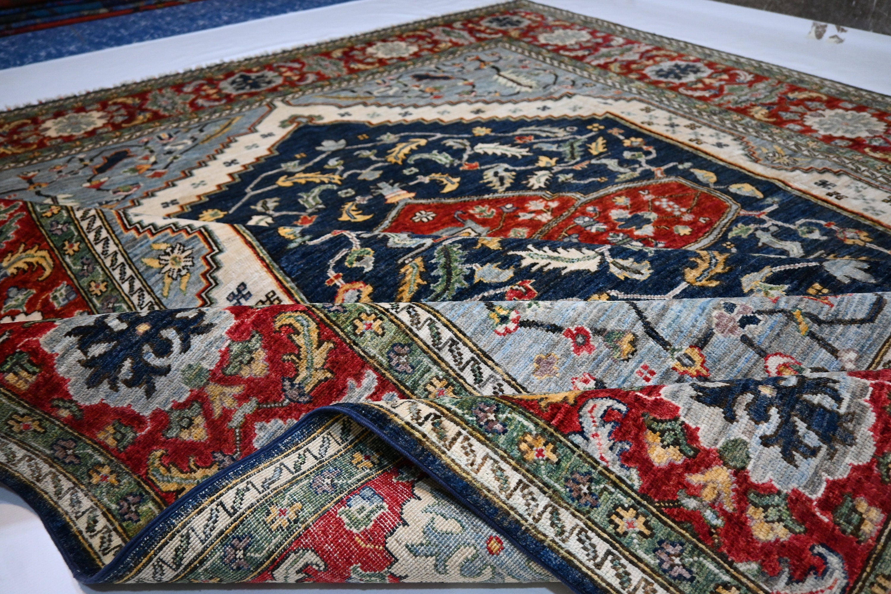 Luxurious 8x10 Afghan Turkish Heriz Wool Oriental Area Rug, Rich Colors