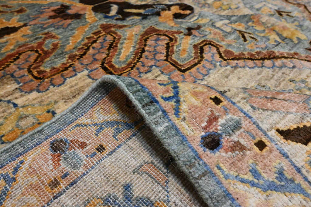 8x10 Handmade Afghan Heriz Wool Rug – Turkmen Medallion, Organic Dyes