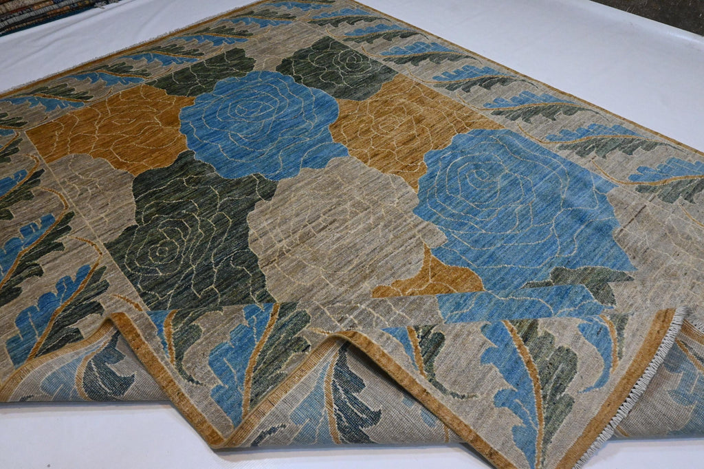 Authentic Hand-Knotted Afghan Gabbeh Wool Rug, Natural Dyes, 6x9 Feet, Modern