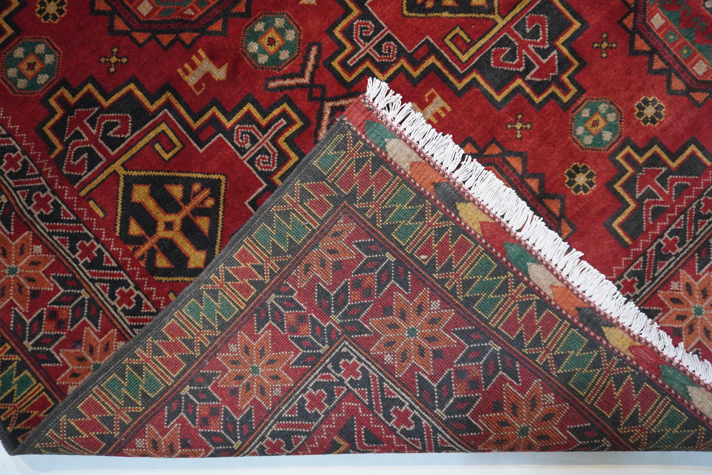 8x10 Red Large Area Rug Afghan Antique Tekke Sarique Handmade Wool