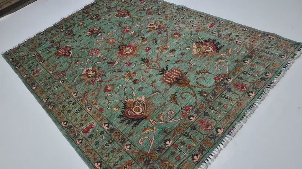 Turquoise Garden  5’7” × 7’8”