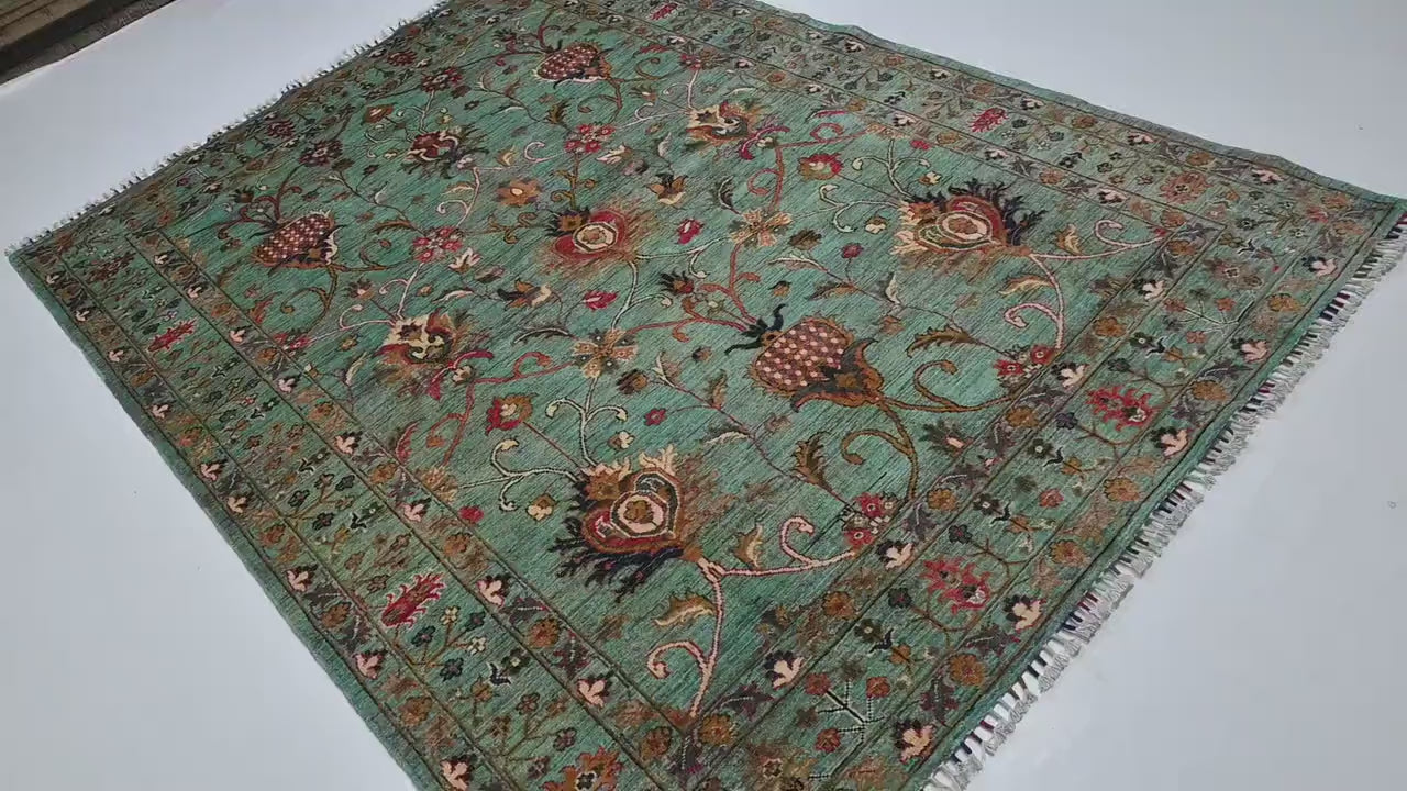 Turquoise Garden  5’7” × 7’8”