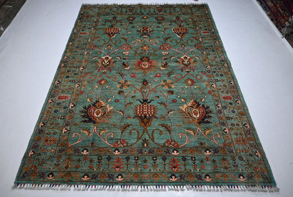 Turquoise Garden  5’7” × 7’8”