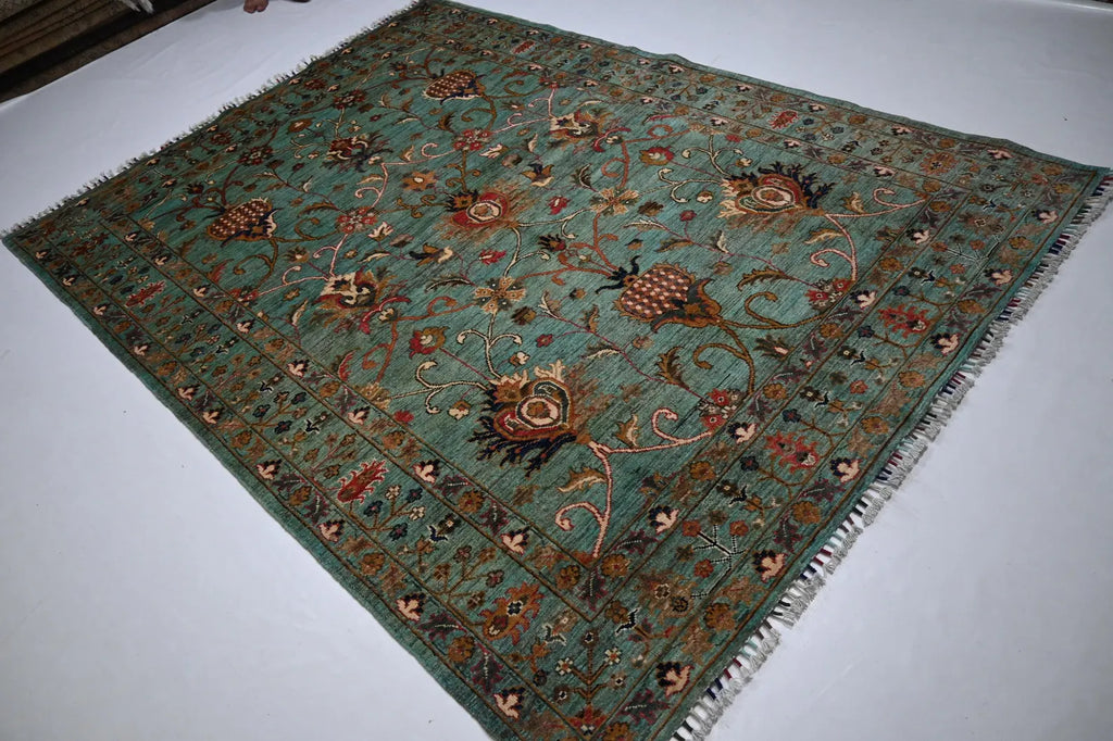 Turquoise Garden  5’7” × 7’8”